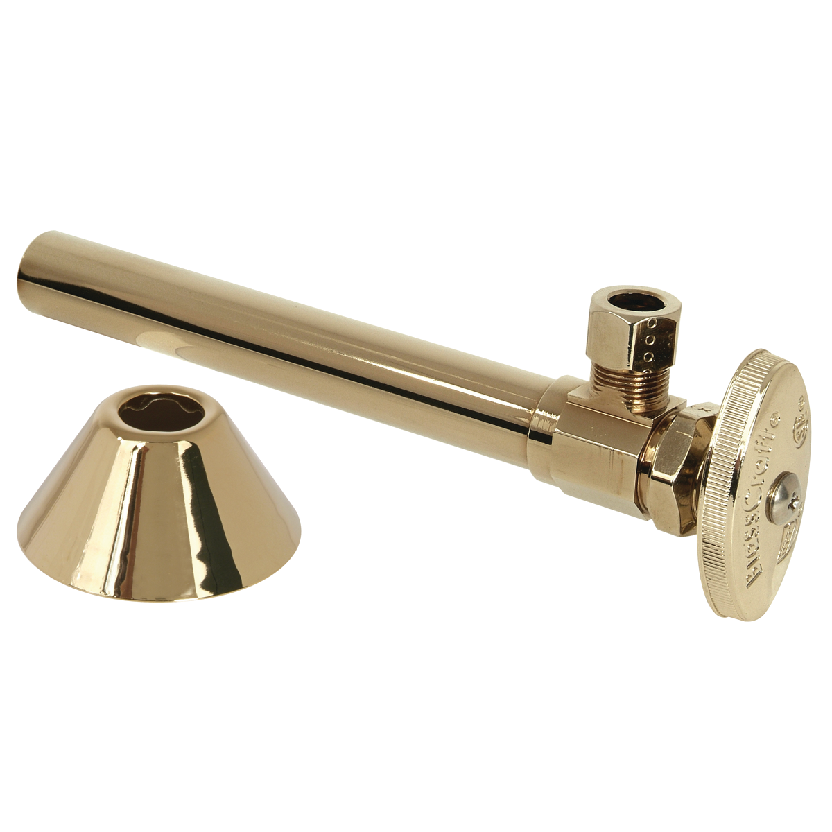 1/2 in. Nom Sweat x 3/8 in. O.D. Comp With Bell Escutcheon BrassCraft